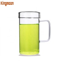 Handblown Pyrex Large Single Wall Clear Gift Glass Mug With Handle