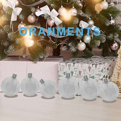 Christmas sublimation coating plastic ornament, all kinds shape